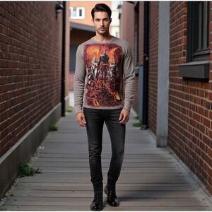 Marvel X-Men Rare Cyclops Long Sleeve Thermal Shirt 2X Large Hot Topic